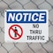 Signmission No Thru Traffic OSHA Notice Sign, Plastic, 14in W x 10in L, 2PK OS-2PACK-NS-P-1014-L-16199 - alternate 7